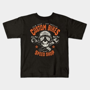 CUSTOM BIKES SPEED SHOP Kids T-Shirt